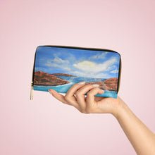 Load image into Gallery viewer, Pockets for cash, c/cards, coins, & more. Stylish faux leather, lots of original artworks by Kerry Sandhu Art to choose from