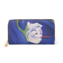 Load image into Gallery viewer, Pockets for cash, c/cards, coins, & more. Stylish faux leather, lots of original artworks by Kerry Sandhu Art to choose from