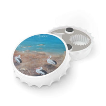 Load image into Gallery viewer, Plastic exterior w/ metallic bottom, magnetic back, 2 different opening mechanisms, matte finish. Art by Kerry Sandhu Art