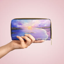 Load image into Gallery viewer, Pockets for cash, c/cards, coins, & more. Stylish faux leather, lots of original artworks by Kerry Sandhu Art to choose from