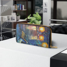 Load image into Gallery viewer, Pockets for cash, c/cards, coins, & more. Stylish faux leather, lots of original artworks by Kerry Sandhu Art to choose from