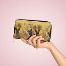 Load image into Gallery viewer, Pockets for cash, c/cards, coins, & more. Stylish faux leather, lots of original artworks by Kerry Sandhu Art to choose from