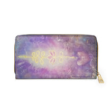 Load image into Gallery viewer, Pockets for cash, c/cards, coins, & more. Stylish faux leather, lots of original artworks by Kerry Sandhu Art to choose from