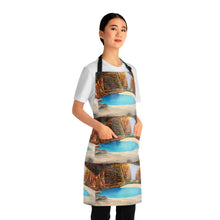 Load image into Gallery viewer, Apron - lightweight, silky finish 100% polyester, two front pockets. Many original artwork designs by Kerry Sandhu Art