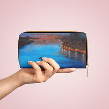 Load image into Gallery viewer, Pockets for cash, c/cards, coins, & more. Stylish faux leather, lots of original artworks by Kerry Sandhu Art to choose from