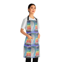 Load image into Gallery viewer, Apron - lightweight, silky finish 100% polyester, two front pockets. Many original artwork designs by Kerry Sandhu Art