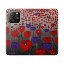 Load image into Gallery viewer, Benedictus (Poppies Only) - PHONE CASE WALLET - by Kerry Sandhu Art