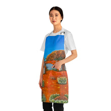 Load image into Gallery viewer, Apron - lightweight, silky finish 100% polyester, two front pockets. Many original artwork designs by Kerry Sandhu Art