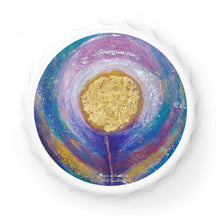 Load image into Gallery viewer, Plastic exterior w/ metallic bottom, magnetic back, 2 different opening mechanisms, matte finish. Art by Kerry Sandhu Art