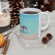 Load image into Gallery viewer, 11oz BPA, lead-free, microwave/dishwasher safe, white ceramic, vivid colours. Many original artworks by Kerry Sandhu Art