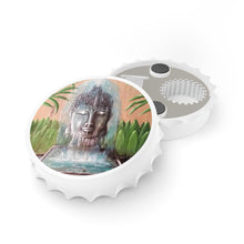 Load image into Gallery viewer, Plastic exterior w/ metallic bottom, magnetic back, 2 different opening mechanisms, matte finish. Art by Kerry Sandhu Art