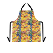 Load image into Gallery viewer, Apron - lightweight, silky finish 100% polyester, two front pockets. Many original artwork designs by Kerry Sandhu Art
