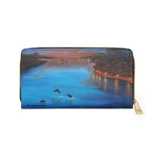 Load image into Gallery viewer, Pockets for cash, c/cards, coins, & more. Stylish faux leather, lots of original artworks by Kerry Sandhu Art to choose from