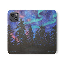 Load image into Gallery viewer, Northern Lights - PHONE CASE WALLET - by Kerry Sandhu Art