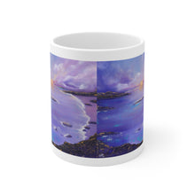 Load image into Gallery viewer, 11oz BPA, lead-free, microwave/dishwasher safe, white ceramic, vivid colours. Many original artworks by Kerry Sandhu Art