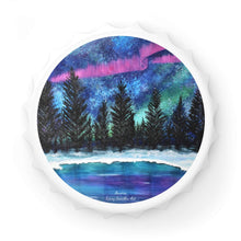 Load image into Gallery viewer, Plastic exterior w/ metallic bottom, magnetic back, 2 different opening mechanisms, matte finish. Art by Kerry Sandhu Art
