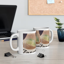 Load image into Gallery viewer, 11oz BPA, lead-free, microwave/dishwasher safe, white ceramic, vivid colours. Many original artworks by Kerry Sandhu Art
