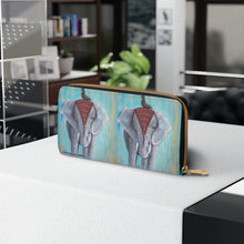 Load image into Gallery viewer, Pockets for cash, c/cards, coins, & more. Stylish faux leather, lots of original artworks by Kerry Sandhu Art to choose from