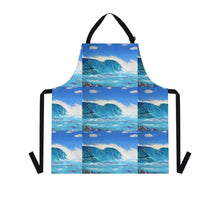 Load image into Gallery viewer, Apron - lightweight, silky finish 100% polyester, two front pockets. Many original artwork designs by Kerry Sandhu Art