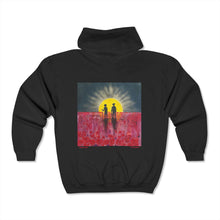 Load image into Gallery viewer, Freedom Called (Lest We Forget) - Unisex ZIP UP HOODIE (Image on back) - by Kerry Sandhu Art