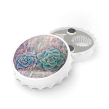 Load image into Gallery viewer, Plastic exterior w/ metallic bottom, magnetic back, 2 different opening mechanisms, matte finish. Art by Kerry Sandhu Art
