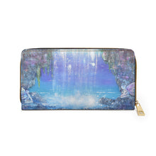 Load image into Gallery viewer, Pockets for cash, c/cards, coins, & more. Stylish faux leather, lots of original artworks by Kerry Sandhu Art to choose from