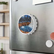 Load image into Gallery viewer, Plastic exterior w/ metallic bottom, magnetic back, 2 different opening mechanisms, matte finish. Art by Kerry Sandhu Art