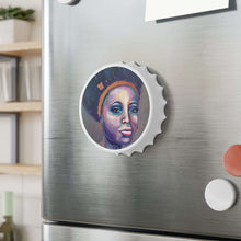 Load image into Gallery viewer, Plastic exterior w/ metallic bottom, magnetic back, 2 different opening mechanisms, matte finish. Art by Kerry Sandhu Art
