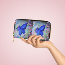 Load image into Gallery viewer, Pockets for cash, c/cards, coins, & more. Stylish faux leather, lots of original artworks by Kerry Sandhu Art to choose from