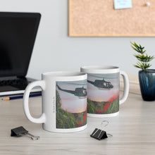 Load image into Gallery viewer, 11oz BPA, lead-free, microwave/dishwasher safe, white ceramic, vivid colours. Many original artworks by Kerry Sandhu Art
