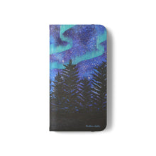 Load image into Gallery viewer, Northern Lights - PHONE CASE WALLET - by Kerry Sandhu Art
