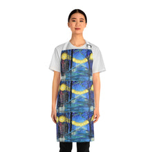 Load image into Gallery viewer, Apron - lightweight, silky finish 100% polyester, two front pockets. Many original artwork designs by Kerry Sandhu Art