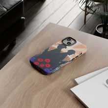 Load image into Gallery viewer, Phone case with an Australian and New Zealand soldier back to back with light-horsemen in the background and poppies in the foreground