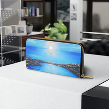 Load image into Gallery viewer, Pockets for cash, c/cards, coins, & more. Stylish faux leather, lots of original artworks by Kerry Sandhu Art to choose from
