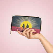 Load image into Gallery viewer, Pockets for cash, c/cards, coins, & more. Stylish faux leather, lots of original artworks by Kerry Sandhu Art to choose from