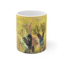 Load image into Gallery viewer, 11oz BPA, lead-free, microwave/dishwasher safe, white ceramic, vivid colours. Many original artworks by Kerry Sandhu Art