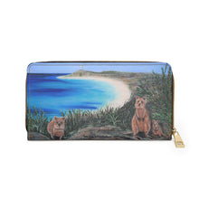 Load image into Gallery viewer, Pockets for cash, c/cards, coins, & more. Stylish faux leather, lots of original artworks by Kerry Sandhu Art to choose from