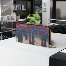 Load image into Gallery viewer, Pockets for cash, c/cards, coins, & more. Stylish faux leather, lots of original artworks by Kerry Sandhu Art to choose from