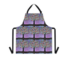 Load image into Gallery viewer, Apron - lightweight, silky finish 100% polyester, two front pockets. Many original artwork designs by Kerry Sandhu Art
