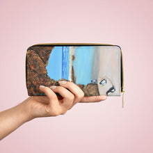 Load image into Gallery viewer, Pockets for cash, c/cards, coins, & more. Stylish faux leather, lots of original artworks by Kerry Sandhu Art to choose from