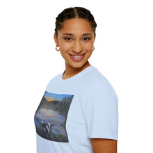 Load image into Gallery viewer, T-Shirt made from very soft materials, no side seams. Feels like bliss to wear! Many designs by Kerry Sandhu Art