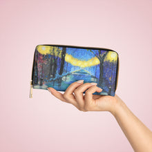 Load image into Gallery viewer, Pockets for cash, c/cards, coins, & more. Stylish faux leather, lots of original artworks by Kerry Sandhu Art to choose from