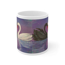 Load image into Gallery viewer, 11oz BPA, lead-free, microwave/dishwasher safe, white ceramic, vivid colours. Many original artworks by Kerry Sandhu Art