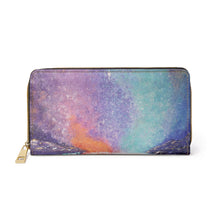 Load image into Gallery viewer, Pockets for cash, c/cards, coins, & more. Stylish faux leather, lots of original artworks by Kerry Sandhu Art to choose from