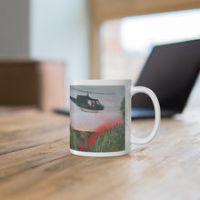Load image into Gallery viewer, 11oz BPA, lead-free, microwave/dishwasher safe, white ceramic, vivid colours. Many original artworks by Kerry Sandhu Art