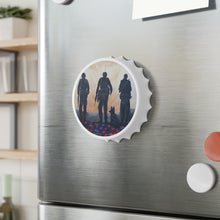 Load image into Gallery viewer, Plastic exterior w/ metallic bottom, magnetic back, 2 different opening mechanisms, matte finish. Art by Kerry Sandhu Art