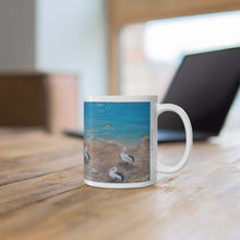 Load image into Gallery viewer, 11oz BPA, lead-free, microwave/dishwasher safe, white ceramic, vivid colours. Many original artworks by Kerry Sandhu Art