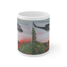 Load image into Gallery viewer, 11oz BPA, lead-free, microwave/dishwasher safe, white ceramic, vivid colours. Many original artworks by Kerry Sandhu Art