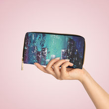 Load image into Gallery viewer, Pockets for cash, c/cards, coins, & more. Stylish faux leather, lots of original artworks by Kerry Sandhu Art to choose from