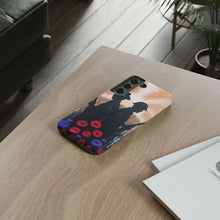 Load image into Gallery viewer, Phone case with an Australian and New Zealand soldier back to back with light-horsemen in the background and poppies in the foreground